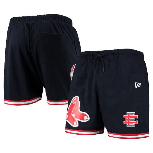 Men's Boston Red Sox Navy Mesh Shorts 001